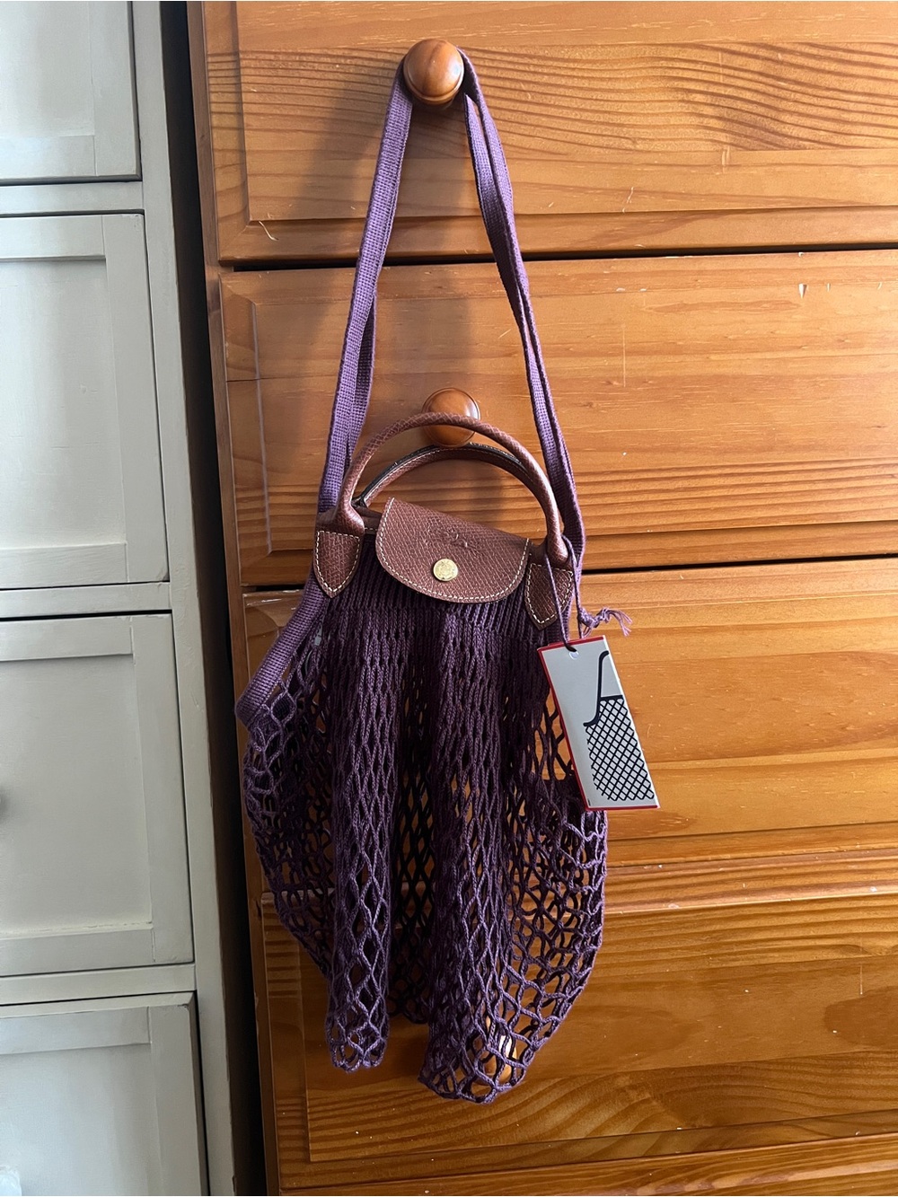 Longchamp Le Pliage Filet Knit Shoulder Bag- NEW!